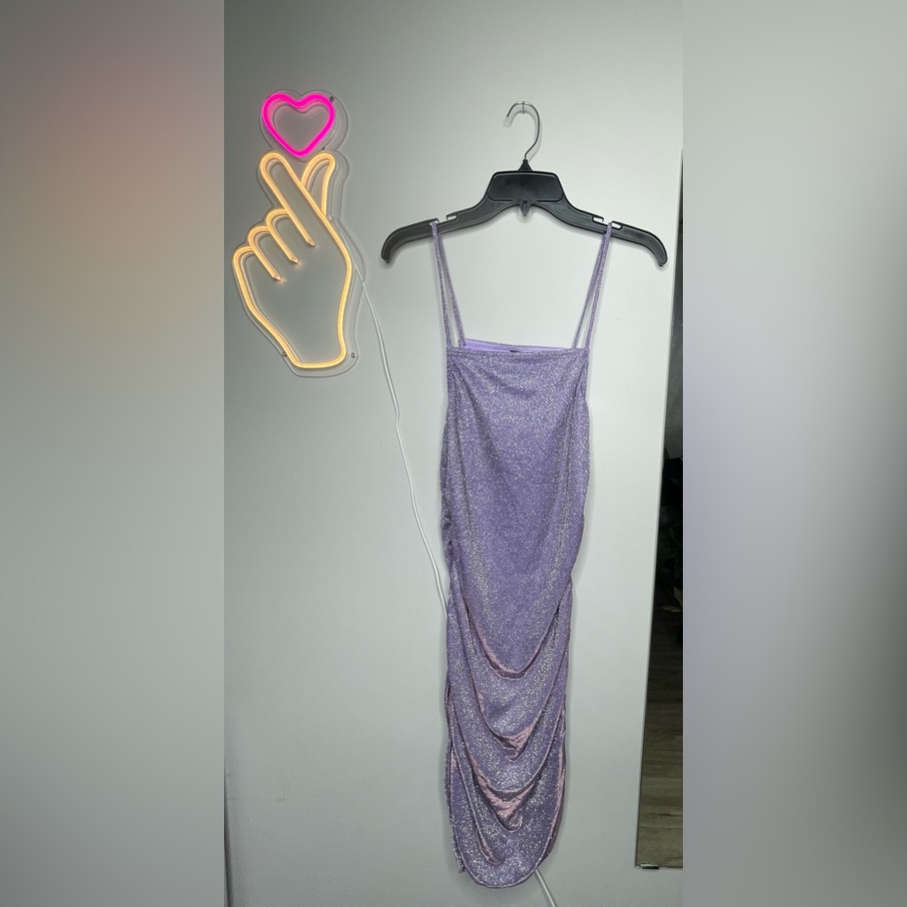 H&M Purple Glittery Shimmering Metallic Dress